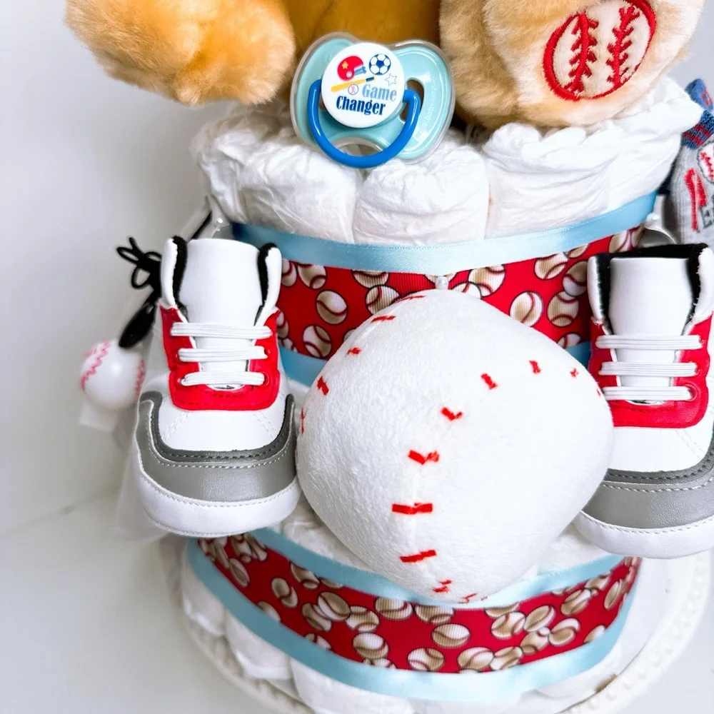 Baseball Diaper Cake, Sport Baby Shower Gift